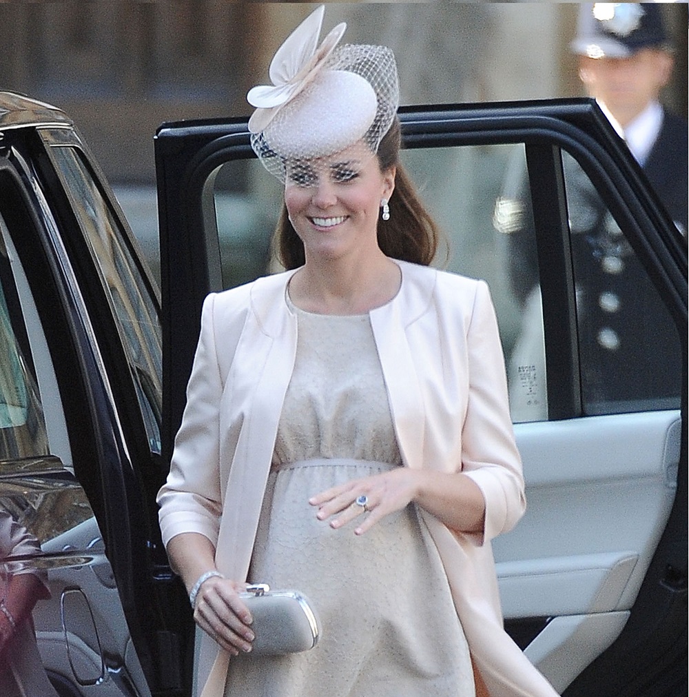 51120094 Pregnant Kate Middleton, The Duchess of Cambridge, arrives at Westminster Abbey for the 60th Anniversary Of The Coronation Of Queen on June 4, 2013 in London, England. FameFlynet, Inc - Beverly Hills, CA, USA - +1 (818) 307-4813 RESTRICTIONS APPLY: USA ONLY